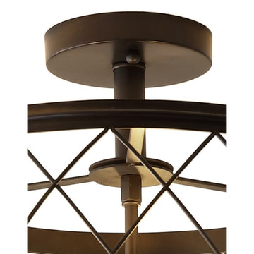 Eleanor 15" Metal LED Semi Flush Mount Ceiling Light - JONATHAN Y